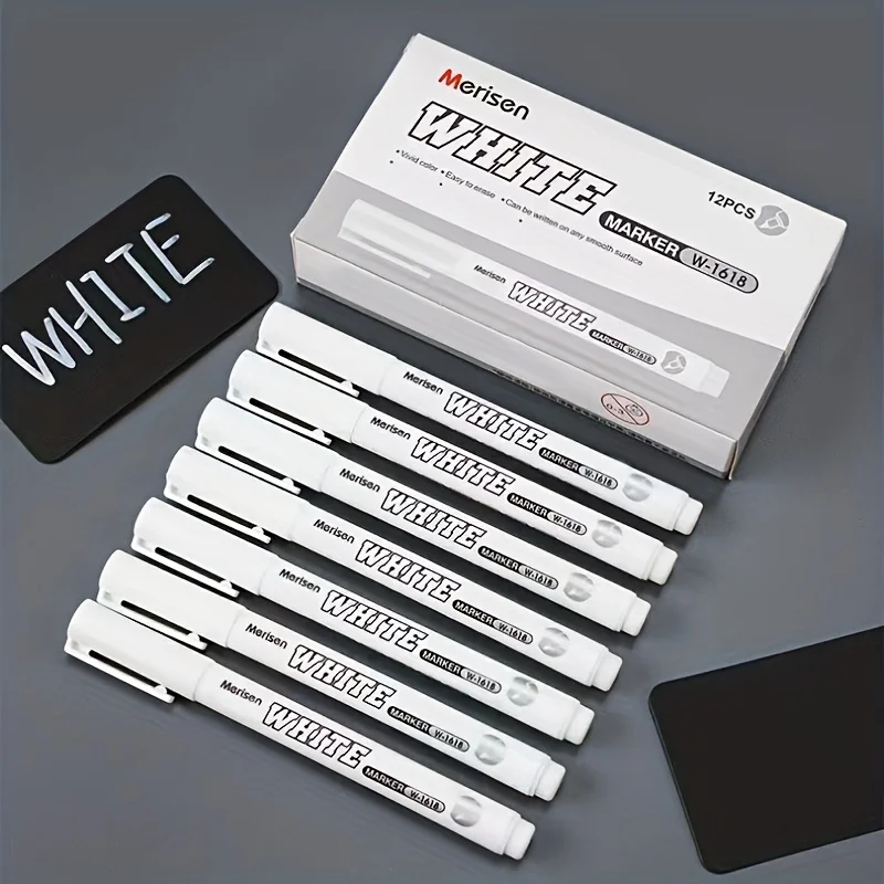 Pennarello Bianco a Punta Fine 1mm per Graffiti e Vetro - immagine 6