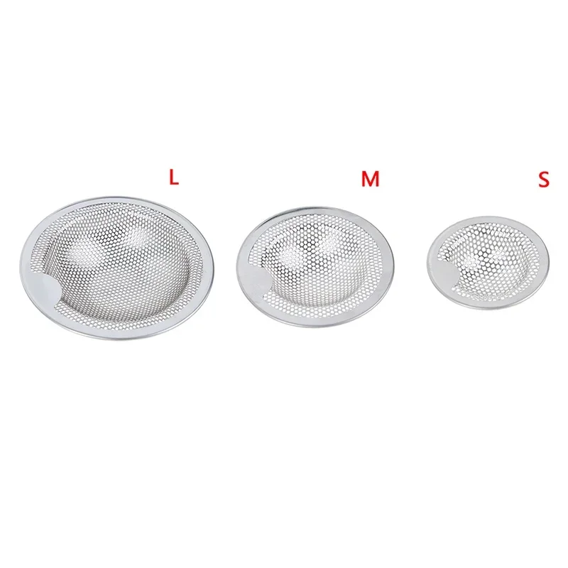 S/M/L Home Portable Stainless Steel Bathtub Hair Catcher Stopper Shower Drain Hole Filter Trap Kitchen Metal Sink Strainer