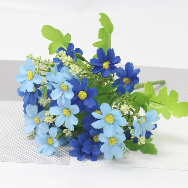 High-Quality Daisy Silk Flower Bouquet for Elegant Home and Wedding Décor