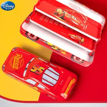 Nuovo Disney Pixar Cars Astuccio per matite Scatola per cancelleria per bambini Grande capacità McQueen Car Astuccio tridimensionale Regali per la scuola materna 1