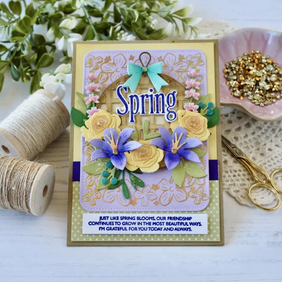 페이퍼트레이 잉크 인투 더 블룸스: 스프링 바스켓 금속 커팅 다이 스탬프 스텐실 DIY 스크랩북 다이어리 핸드메이드 2026년 3월 신제품