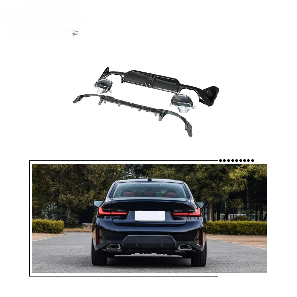 Rear Diffuser With Tips Body Kit for 3 G20 M-Sport Glossy Black Painted 2023-2024custom