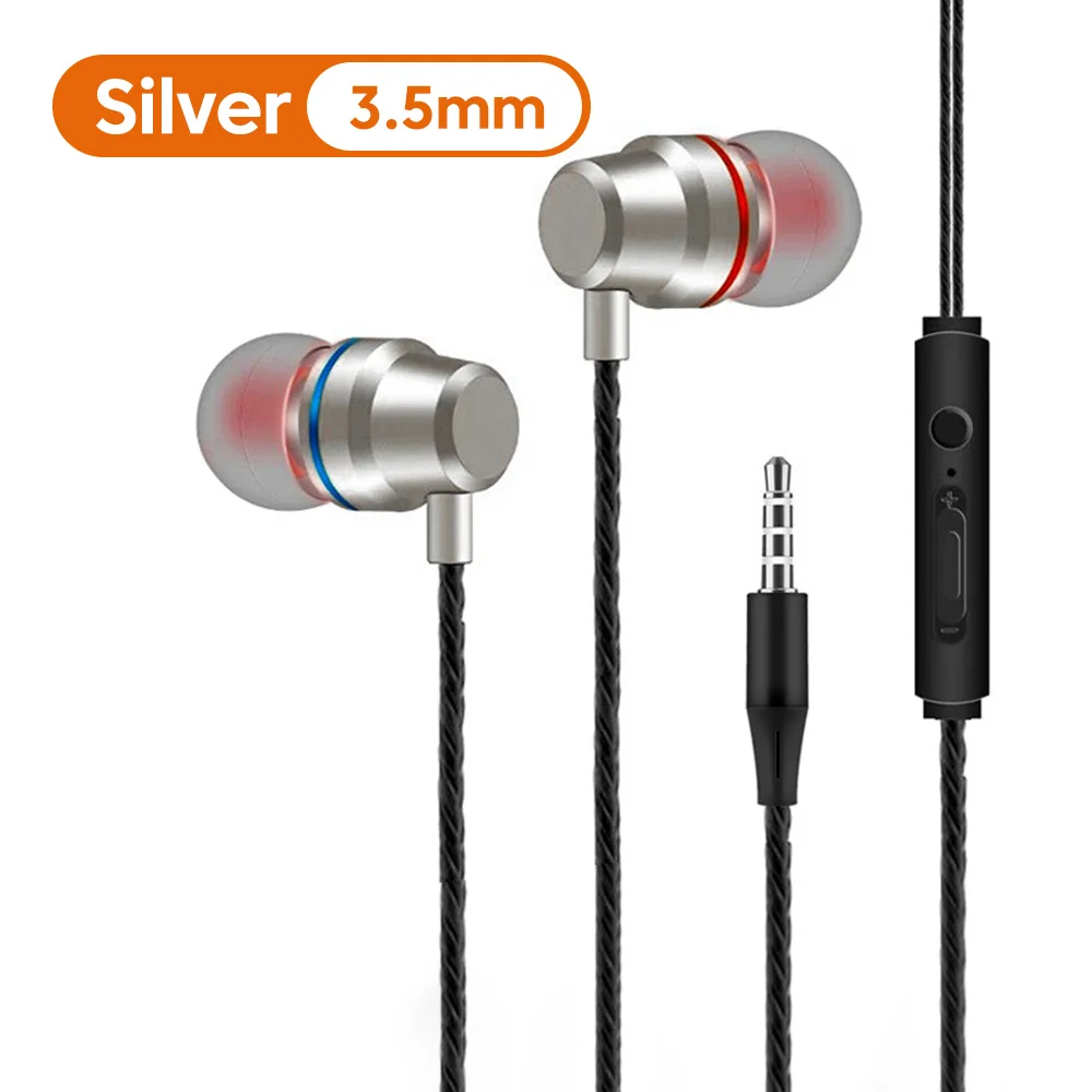 Immersive 360° Surround Sound Wired Earphones with Microphone and Control