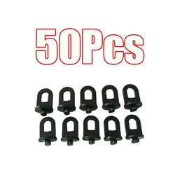 50-Pack Green/Black Plastic Hanging Hooks and Clips for Garden Plants and Flowers (Black)