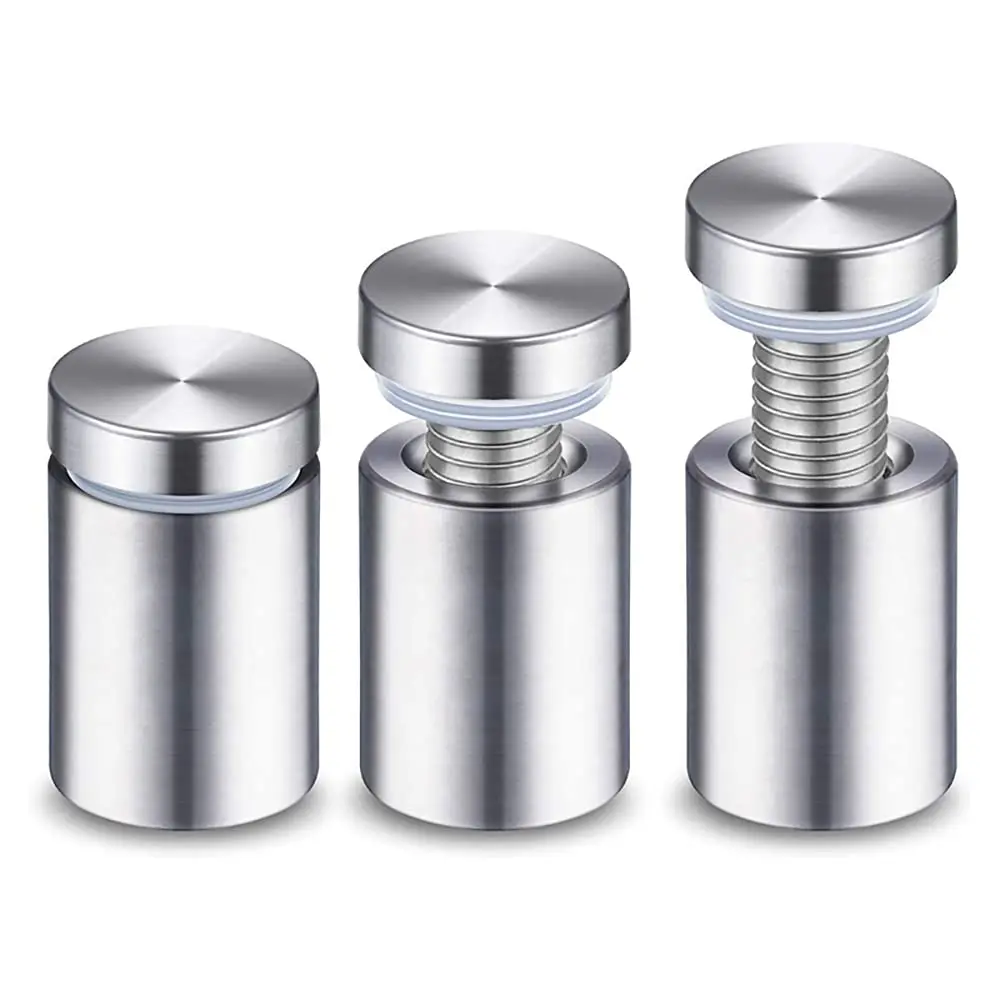 สกรูสแตนเลสขนาด 12x20/25/40 มม. สำหรับยึดป้ายโฆษณาบนผนัง กระจก/อะคริลิค 1