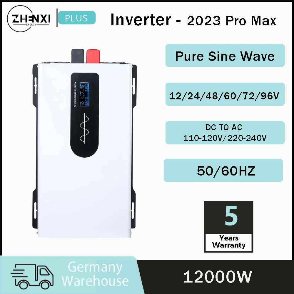 

12000W Pure Sine Wave Inverter with WIFI DC 12V/24V/48V to AC 120V/220V/230V Solar Inverter Portable Transformer OFF Grid System