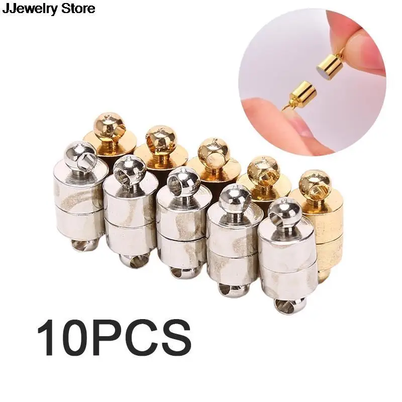 

10pcs 6mm Bracelet Chain Round Ball Metal Magnet Buckle Strong Magnetic Clasps for Jewelry Making DIY Findings