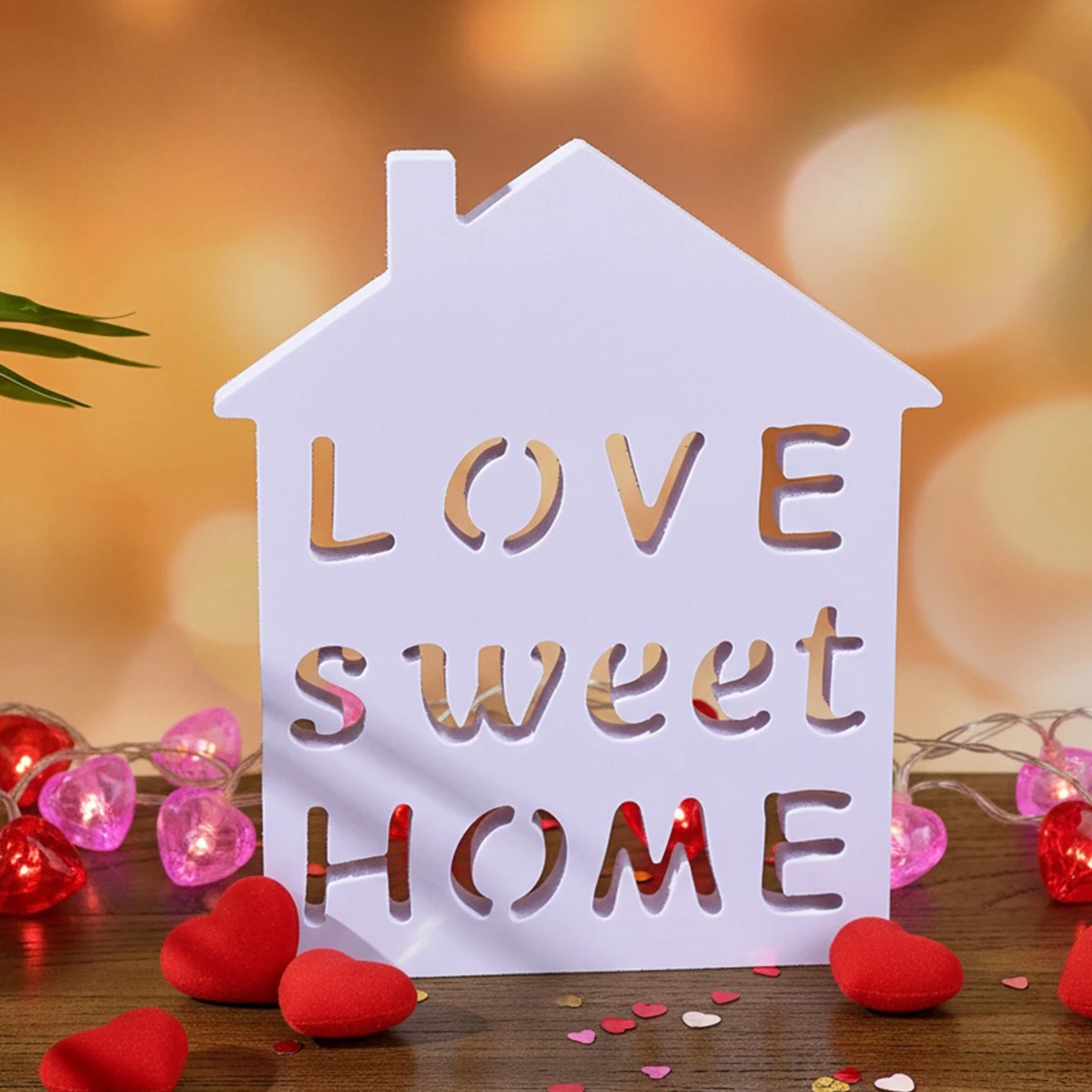 1PC, Valentine's day, modern and simple hollowed-out LOVE letter house decoration piece, snowboard tabletop decoration piece