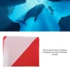 49x59cm Red White International Diving Flag Bright Colors Nylon Diver Down Flag For Underwater Activities 6