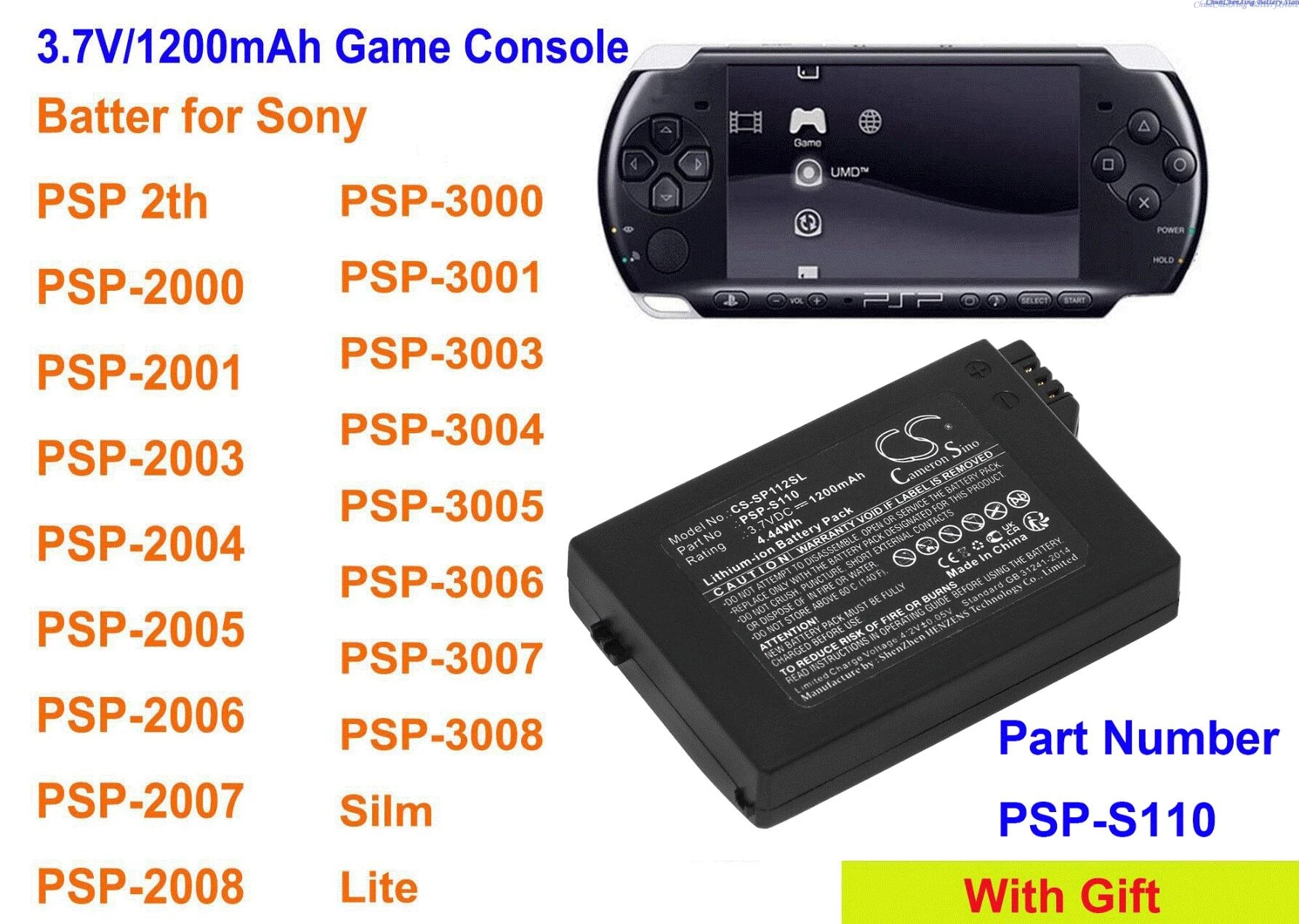 Cameron Sino 1200mAh Batterie PSP-S110 für Sony Lite, PSP 2th, PSP 