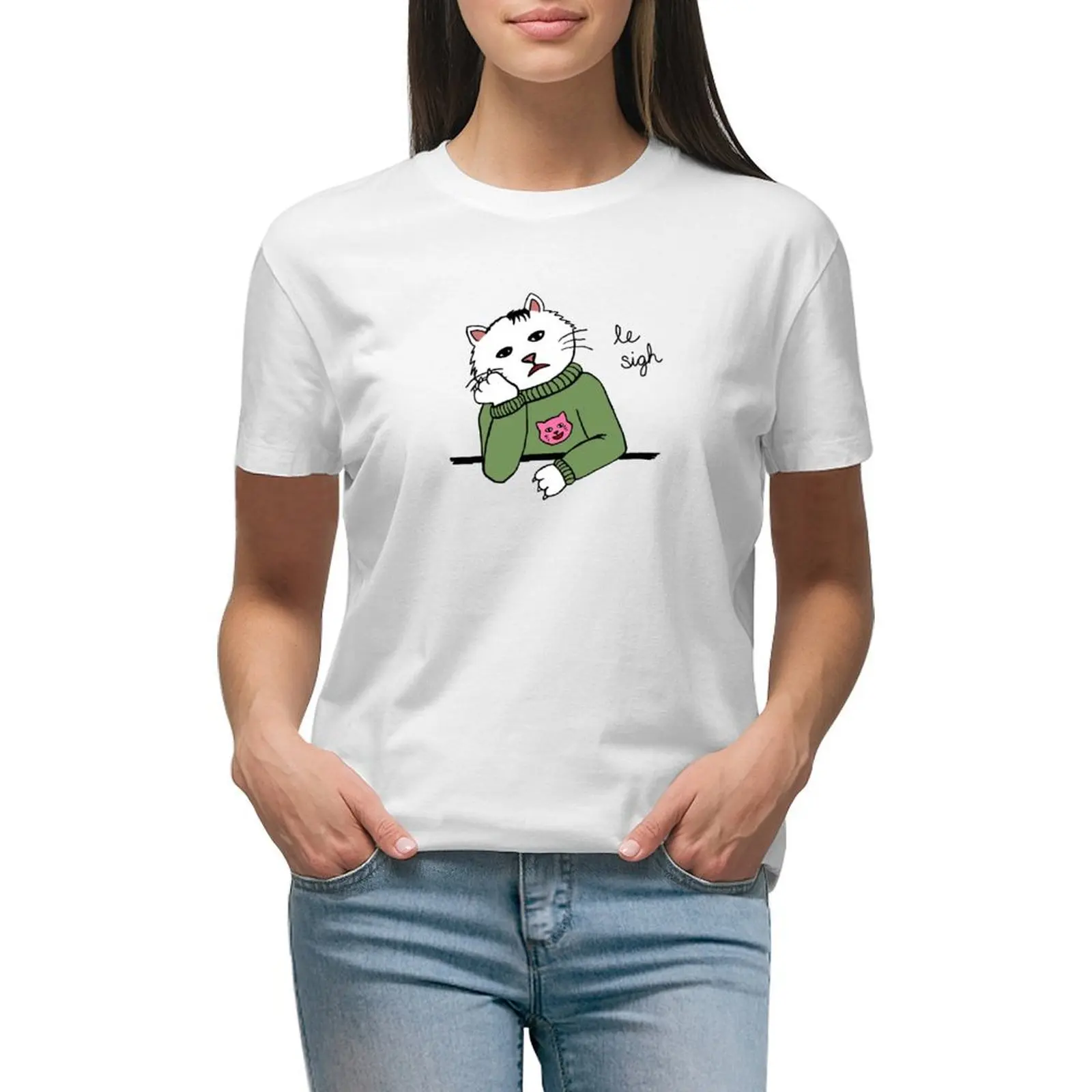 

le sigh T-shirt aesthetic clothes plus size tops Women t-shirts