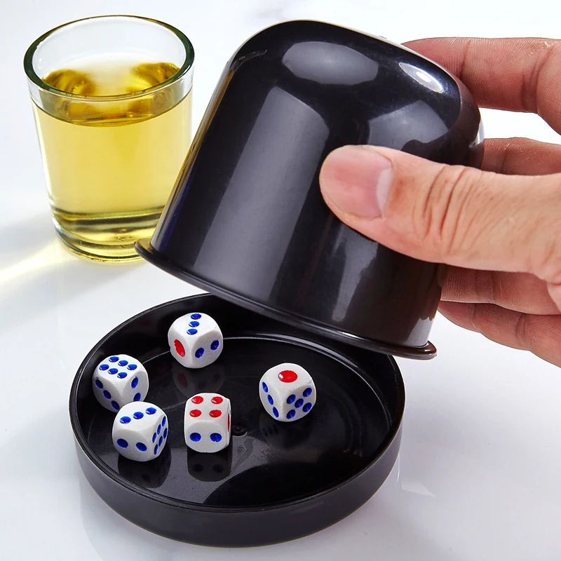 Roller Dices Hand Cranked Roller Cup Game Dice Dice Set Dice Cup For KTV Pub Bar Games 1 Set 5