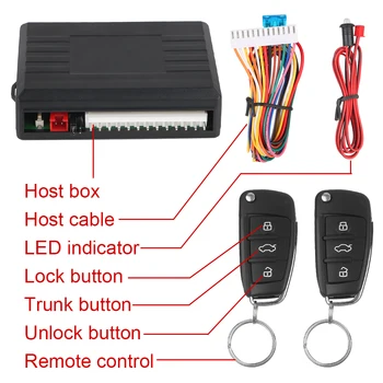Car Remote Control Keyless Access System 12V Universal Auto Remote Central Kit Remote Unlocking Door Lock 3
