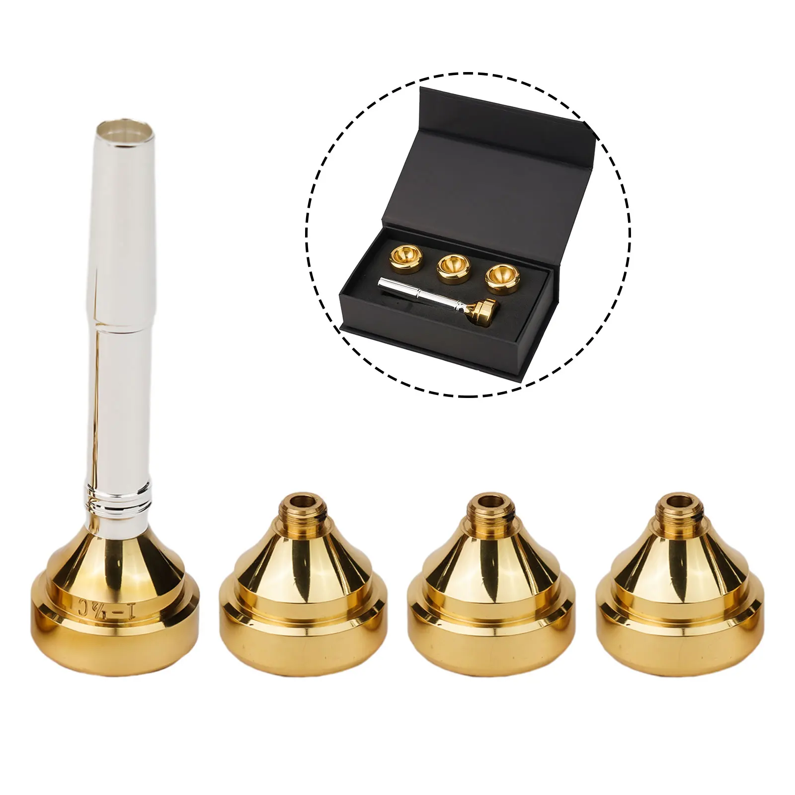 

Practical Quality Useful Durable Mouthpieces Set Kit Mouthpiece Parts Plated 3.15inch 7C 5C 3C 1.5C Accessories