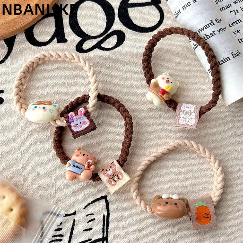 

Korean Style Elegant Hair Tie Fashion High Elastic Cartoon Hair Tie 5cm Cute Bear Rubber Band