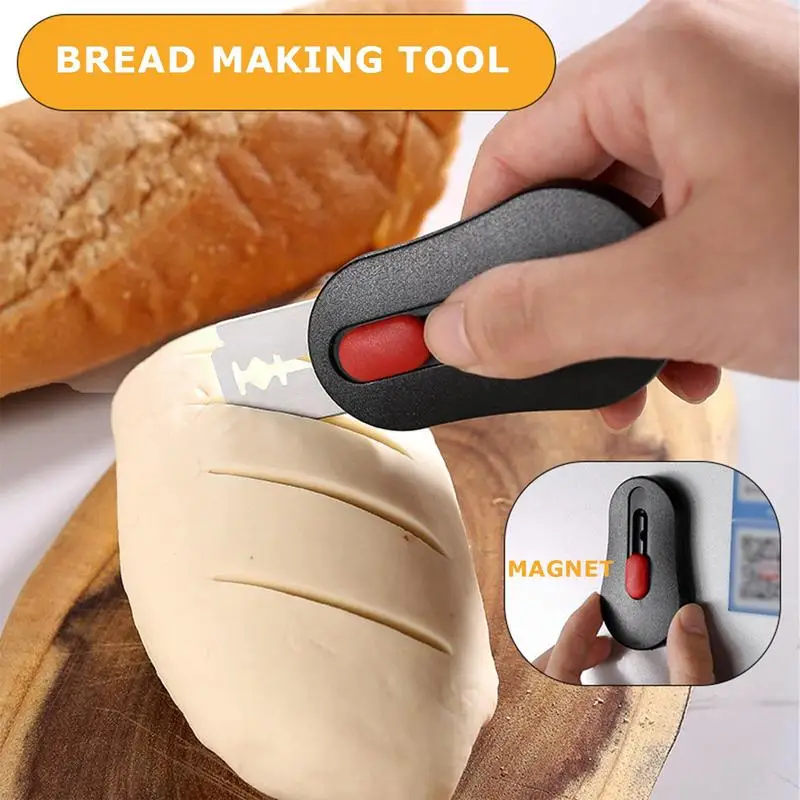 Bread Scoring Blade Set Homemade Sourdough Dough Scribing Tool With 5 Replacement Blades Bread Scoring Knife Razors Cutter