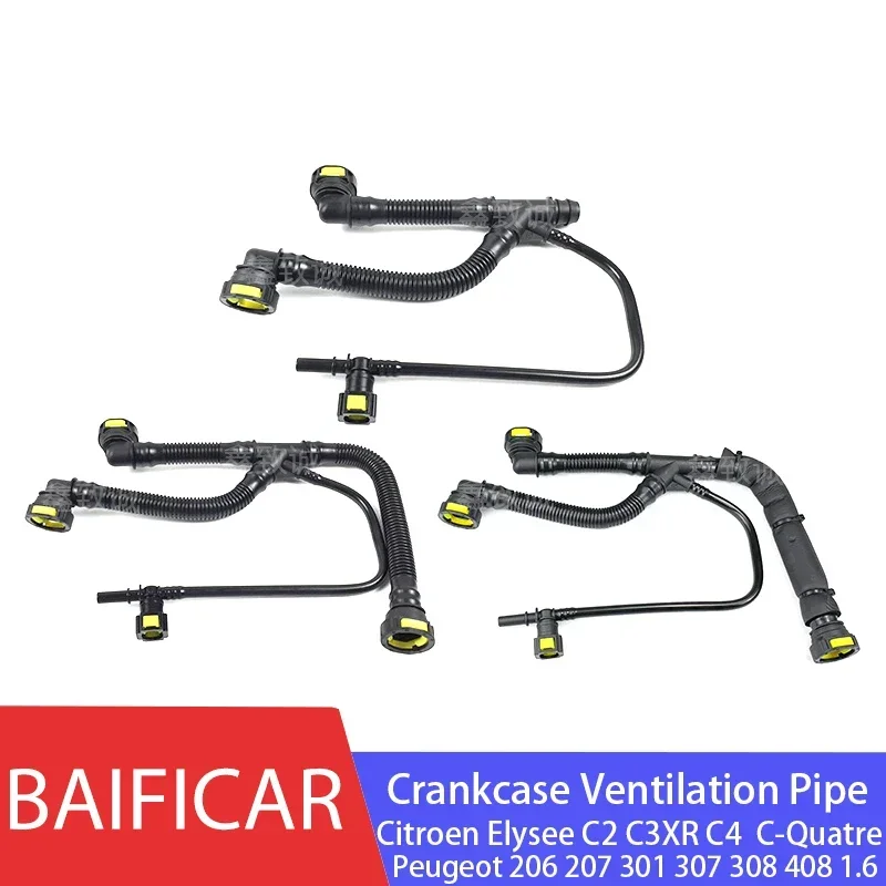 Baificar Engine Crankcase Ventilation Breather Pipes for Peugeot 206 207 301 307 308 408 Citroen C2 C3XR C4 C-Quatre 1.6 16V
