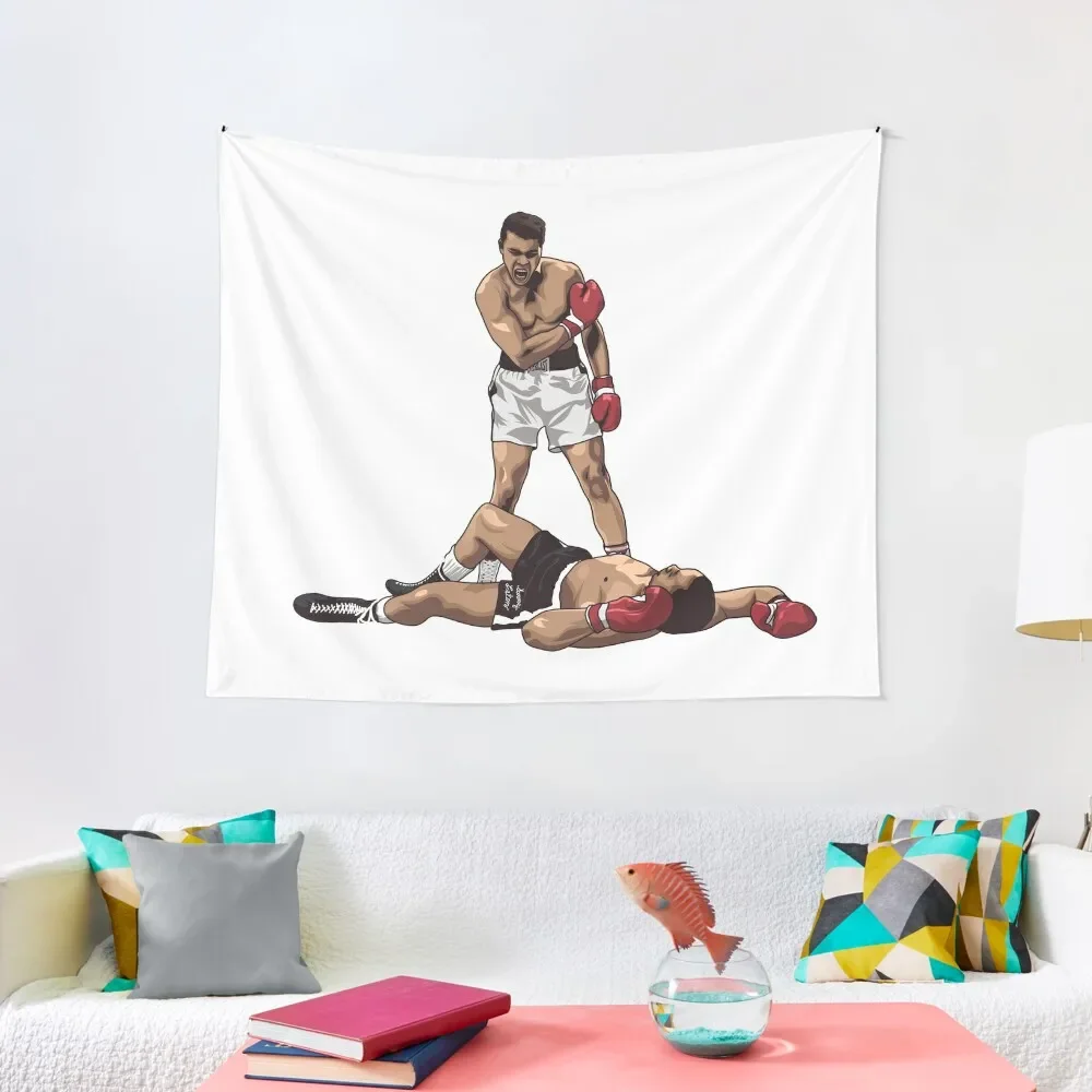 

Muhammad Ali v Sonny Liston Tapestry Things To The Room Room Decoration Korean Style Room Ornaments Tapestry