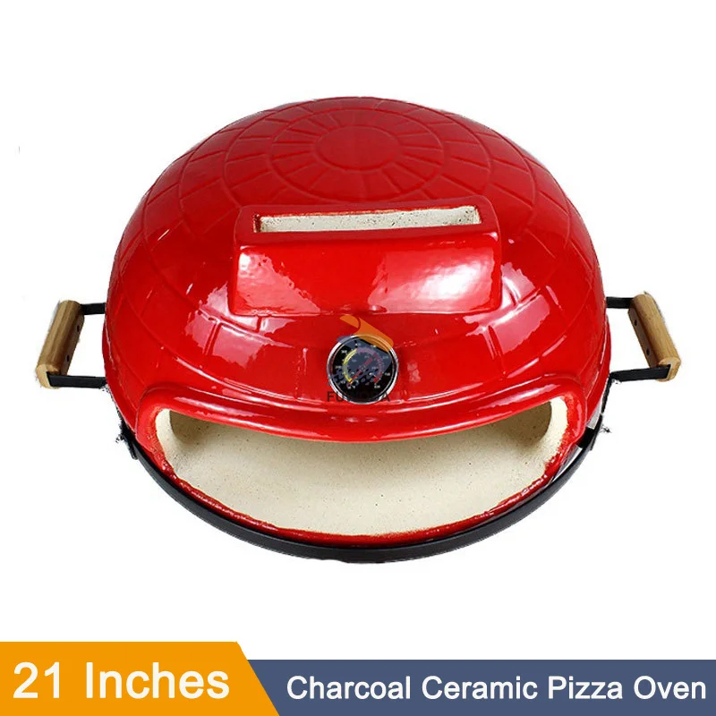 Pizza Oven Commercial Household Wood Fired Heating Portable 21" Baking Pan Food Processor Furnace 3