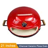 Pizza Oven Commercial Household Wood Fired Heating Portable 21" Baking Pan Food Processor Furnace 3