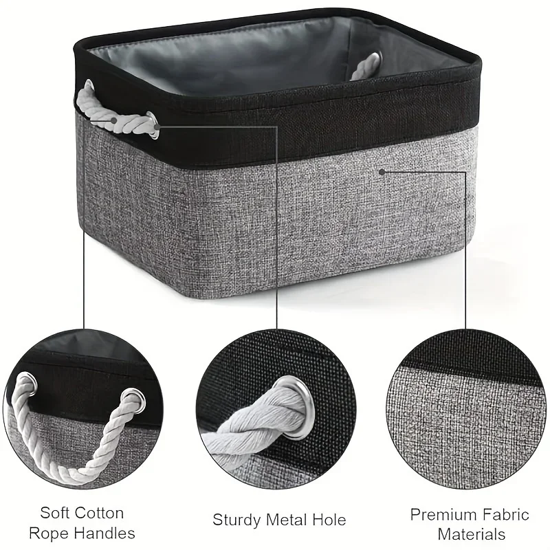 Foldable Small Storage Baskets, Which Are Fabric Storage Cubes Used for Organizing Clothes, Can Also Be Used To Decorate Toys. 4