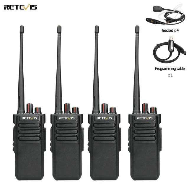 Walkie Talkie Largo Alcance 3-5 km Profesional Retevis RT29 10W Radio  Emisora de Caza IP67 impermeable a prueba de polvo (opcional) VHF o UHF  para