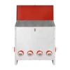 16584-ea5d24.jpg Large Capacity Chicken Feeder 10 Ports, Floor-standing Galvanized Metal Poultry Feeder for Turkey Duck Goose 66lbs