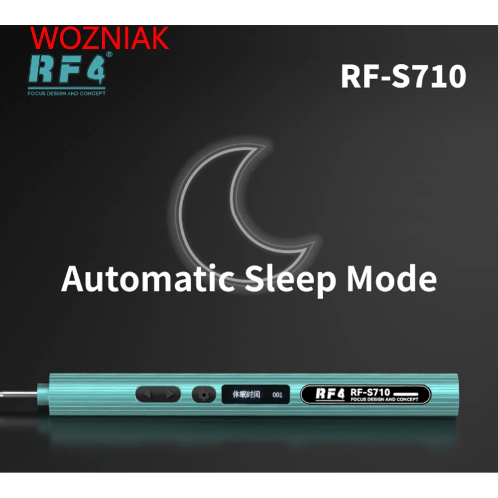 RF4 RF-S710 알루미늄 합금 휴대용 납땜 인두 C210 정밀 팁 타입-C 충전식 온도 조절 자동 절전 수리 도구