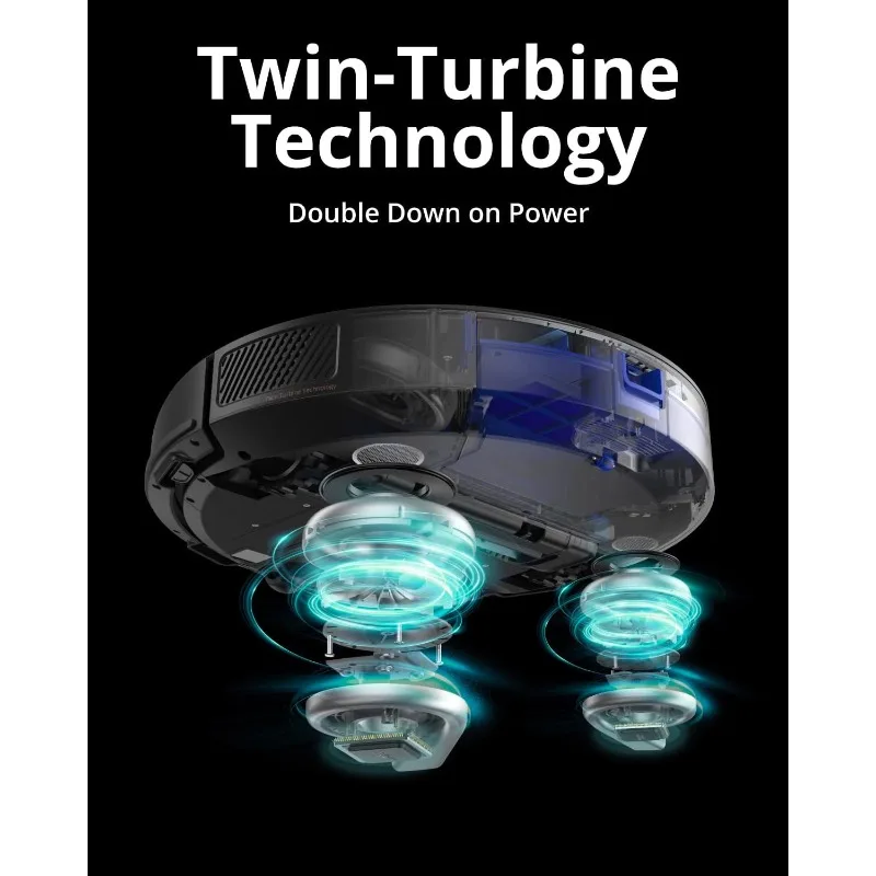 eufy Anker RoboVac X8-Robot Vacuum Pet Hair, iPath Laser Navigation, Twin-Turbine 2000Pa x2 Suction, AI. Map 2.0 Technology