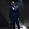 Classic Men's Suits Double Breasted Groom Wedding Tuxedo Formal Business Blazer 2 Pieces Costume Homme Customized 1
