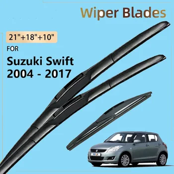 Car Front Rear Wiper Blades For Suzuki Swift Hatchback 2004 - 2017 2014 2013 2012 2010 2009 2008 2007 2005 Windshield Windscreen