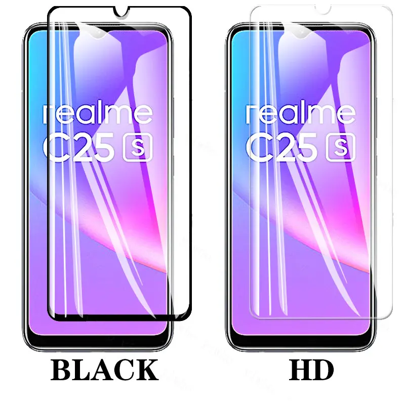 Oppo Realme C25s 보호 유리 용 강화 유리 Realmi Realmy C25 S C 25 S on RealmeC25s C25y 화면 보호기 HD 커버 필름