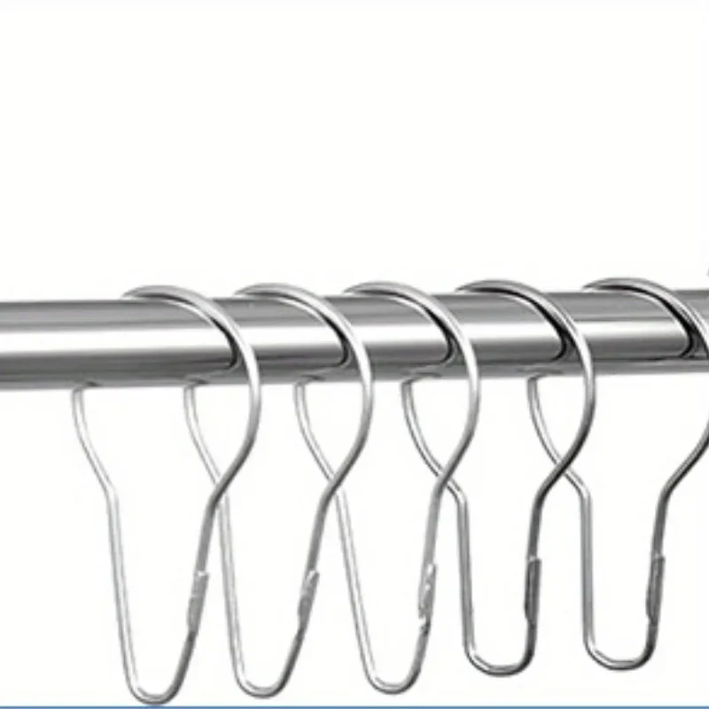 304 Stainless steel beadless shower curtain hook curtain limpet bathroom accessories hook hoist 10Pcs