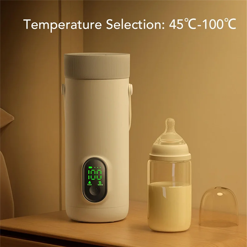 AD24 Portable Small Travel Electric Kettle, Boiler 350Ml Fast Boiling Water, 27000Mah Rechargeable Coffee Tea Heater 5