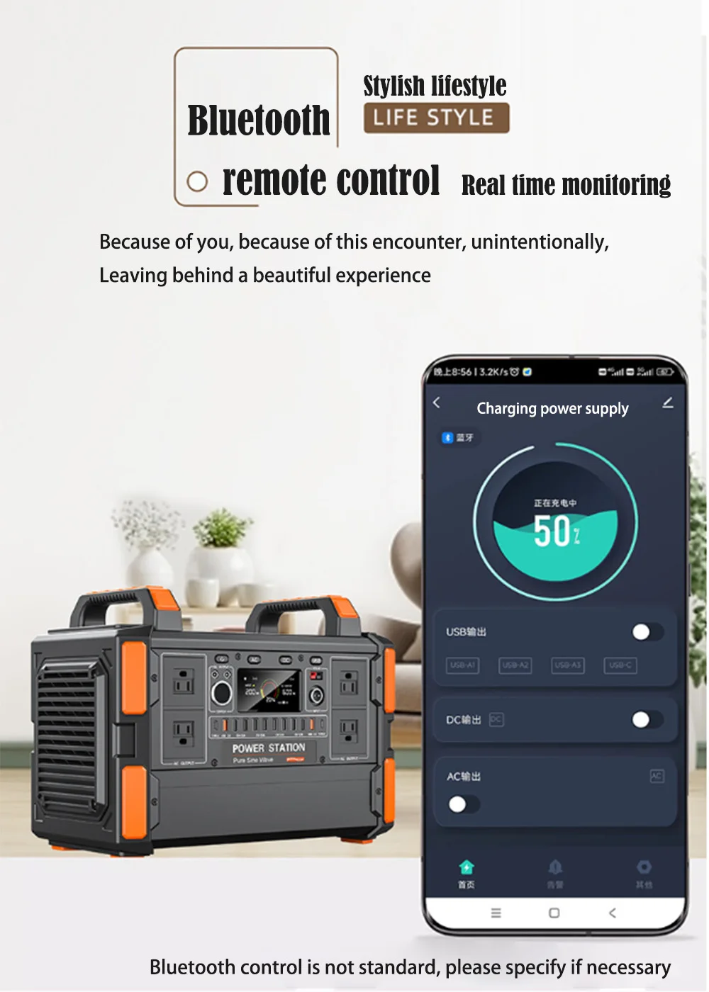 Description Picture 6 of item200W 167Wh Solar Generator AC 200W Power Station with 18V 30W Foldable Solar Panel Battery Complete Kit Set System