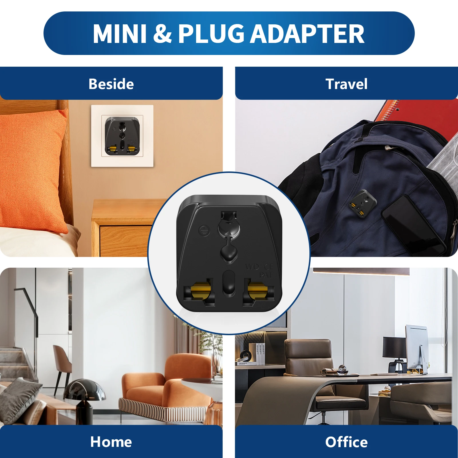 Plug Adapter 3pcs US Italy UK EU to AU Universal Travel adapter Australia New Zealand Travel plug Power Converter Wall Charger