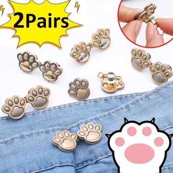 Metal Cat Claw Waist Buckle Waist Closing Artifact Invisible Adjustable Snap Button Removable Detachable Clothing Accessories