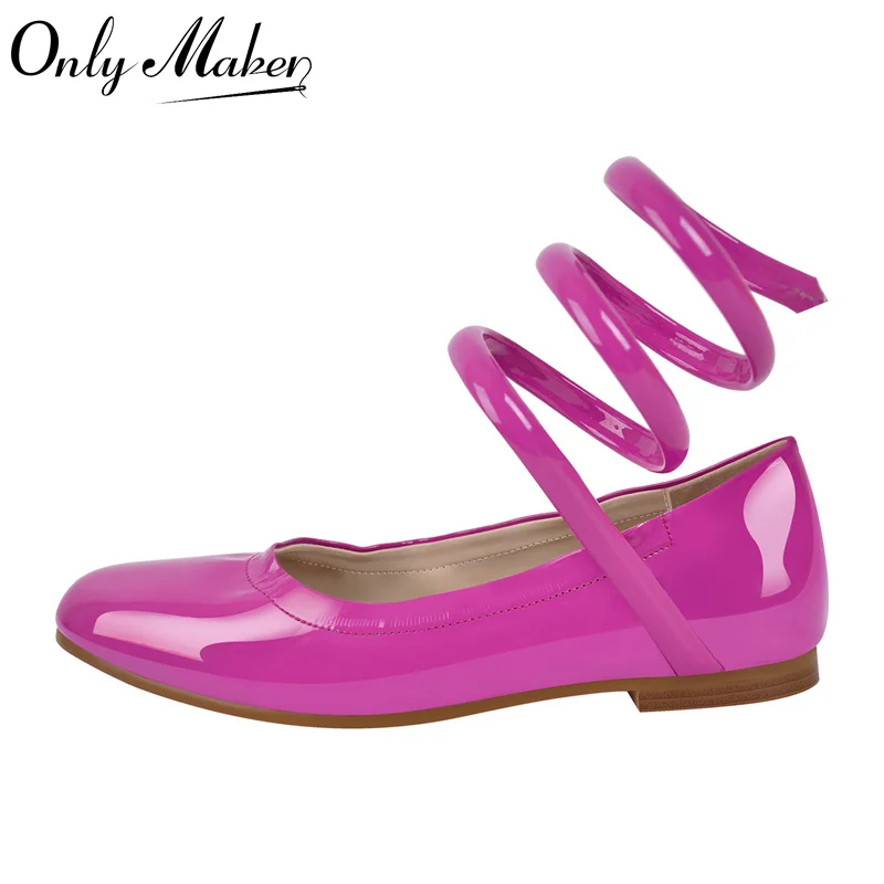 

Женские розовые элегантные туфли Onlymaker на плоской подошве со шнуровкой, модные повседневные элегантные туфли на плоской подошве