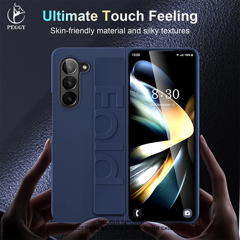 

Silicone Wrist Folding Phone Case For Samsung Galaxy Z Fold5 Galaxy Z Fold4 For Samsung Z Fold 3 Wristband Fall Protection Cover