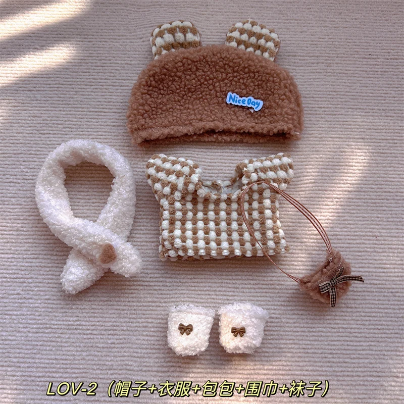 thumbnail image 1 of Ropa de muñeca para Idol, accesorios de traje de muñeca de algodón, Sudadera con capucha, falda, vestido, sombrero, ropa de traje, regalo de colección de bricolaje sin muñeca, 20cm, 1 of 5