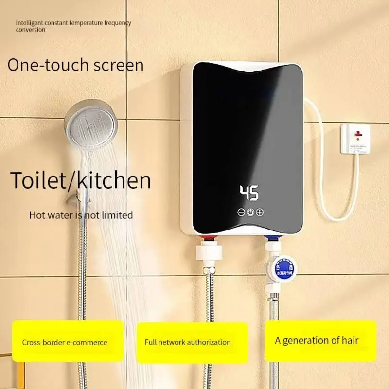 5500W Instant Tankless Electric Hot Water Heater Bathroom Kitchen Instant  Heating Tap Demand Water Heater with LCD Display - AliExpress