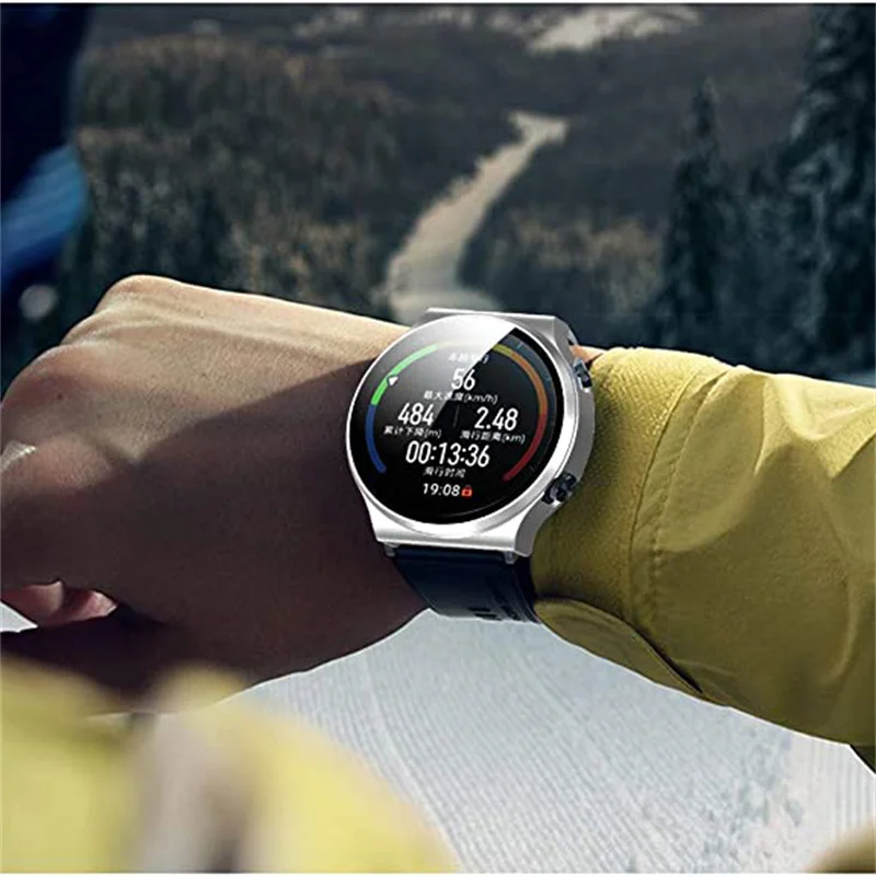 زجاج + حافظة لهاتف هواوي ساعة GT3 GT 3 Pro 46 مللي...