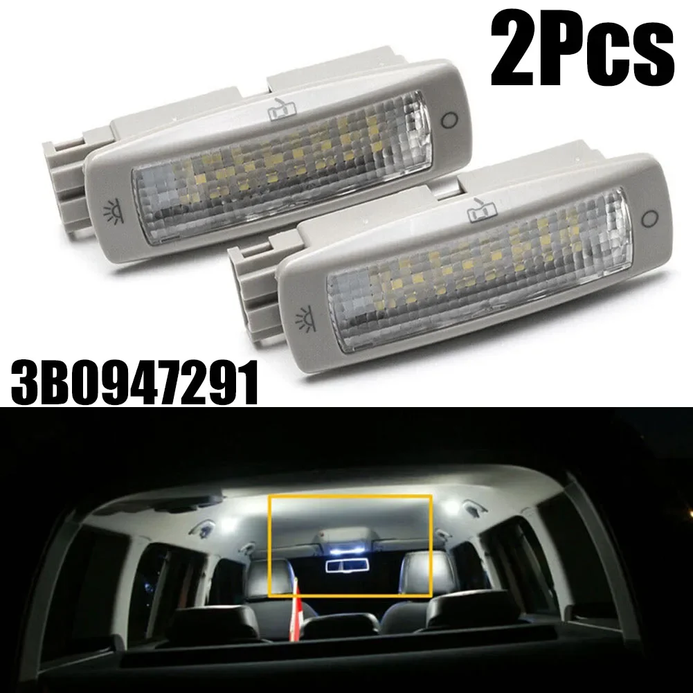 Car Interior Reading Light 2Pcs Car Interior Dome Reading Light For Golf For Skoda 3B0947291 Gray Golf 1998-2006 Fabia 2000-2008 Car Accessories
