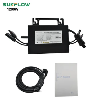 Inverter Solare Quad Micro SUKFLOW 1200W 50Hz/60Hz 230V Impermeabile IP67 per Elettrodomestici con Wi-Fi