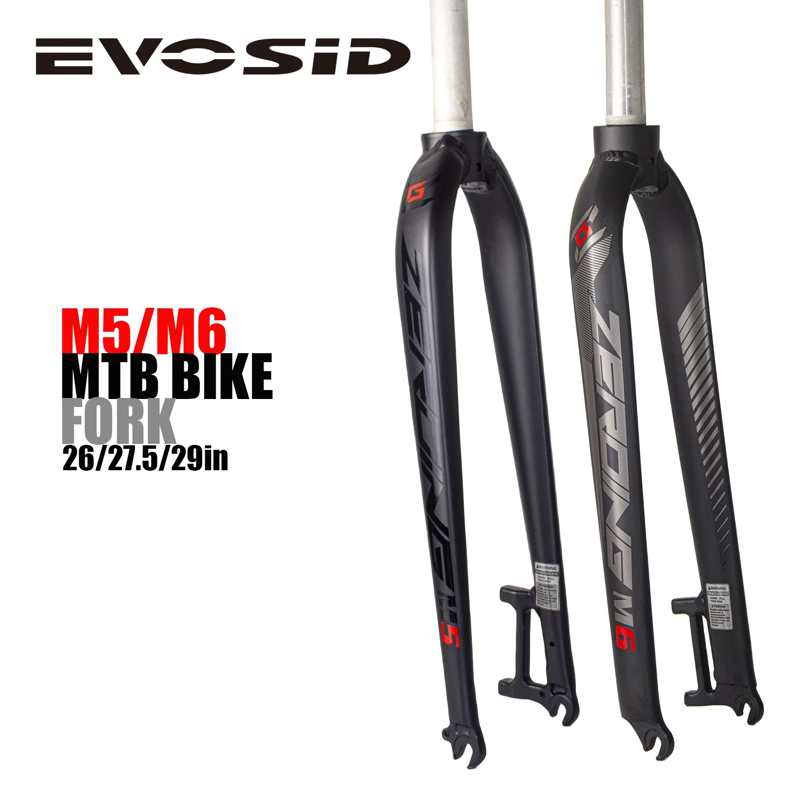 EVOSID Fork M5 M6 MTB Fork Aluminum Alloy Suitable for 26/27.5/29er