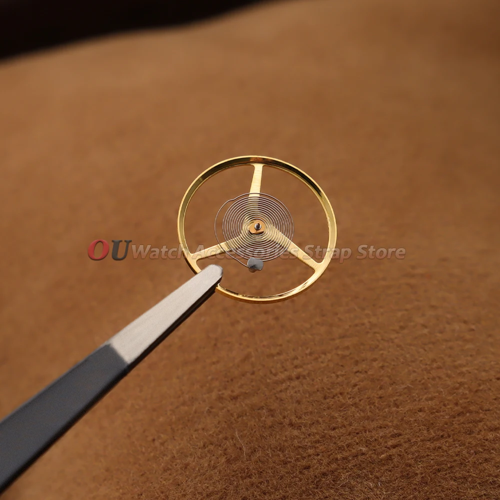 Gold Balance Wheel with Hairspring - Watch Movement Accessory