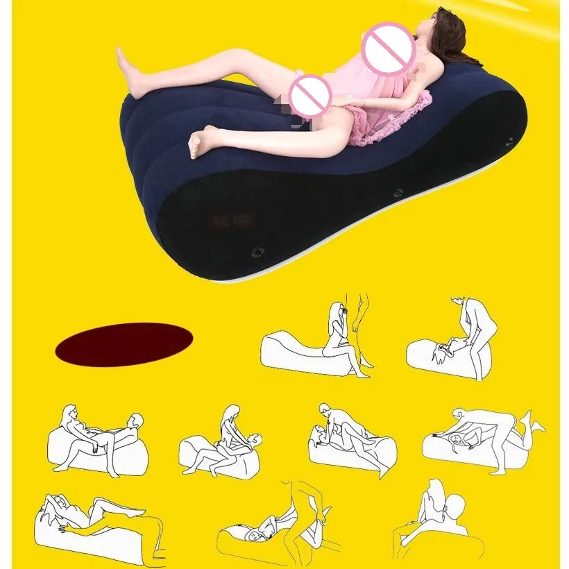 Sex Furniture Sofa Inflatable Bed &ldquo;Vibration Sex On Horseback" Adult Chair Toys Tool Couple Games multiple Position Erotic