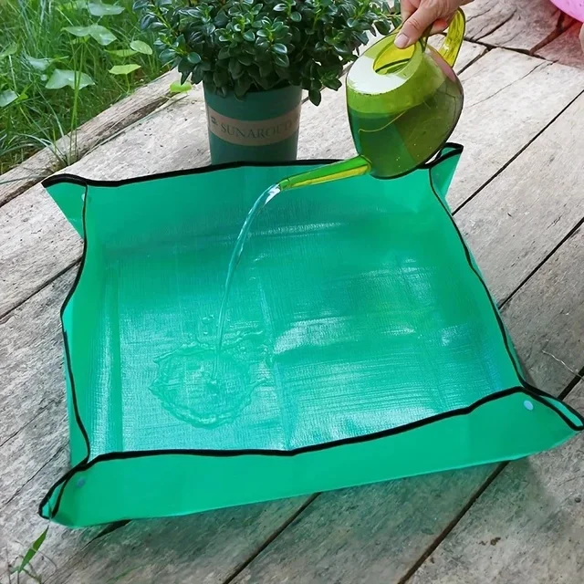 1Pc Flower Pots Transplanting Mats Gardening Planting Mat Pe Plant Repotting Mat Foldable Waterproof Gardening Potting Pad 3