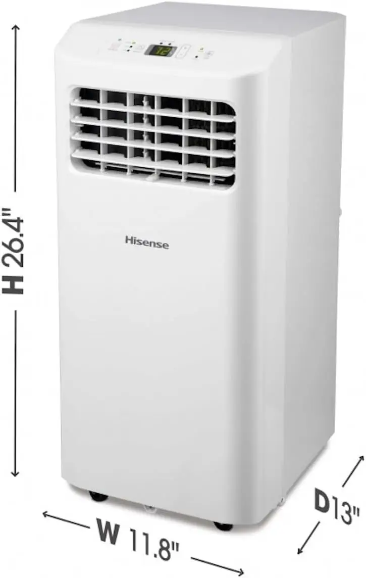 Portable Air Conditioner 5000-BTU DOE (115-Volt) White Vented, Remote control, Cools 150-sq ft, 24 Hour Timer, 3-modes (Cooling, 6