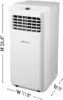 Portable Air Conditioner 5000-BTU DOE (115-Volt) White Vented, Remote control, Cools 150-sq ft, 24 Hour Timer, 3-modes (Cooling, 6